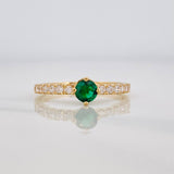 Anillo Solitario Churumbela 2.1g / T8 1/2 Oro Amarillo 18K