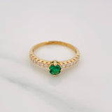 Anillo Solitario Churumbela 2.1g / T8 1/2 Oro Amarillo 18K