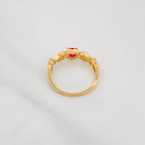 Anillo Corazon Infinito 2.1g / T6 1/4 Oro Amarillo 18K