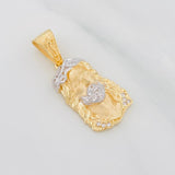 Dije Rostro Cristo 3.55g / 3cm Dos Oros Amarillo Blanco 18K