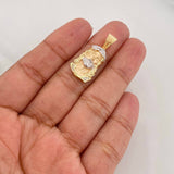 Dije Rostro Cristo 3.55g / 3cm Dos Oros Amarillo Blanco 18K