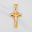 Dije Cruz Cristo 6.75g / 4.5cm Dos Oros Amarillo Blanco 18K