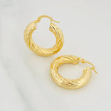Candongas Mati 4.25g / 2.6cm Oro Amarillo 18K