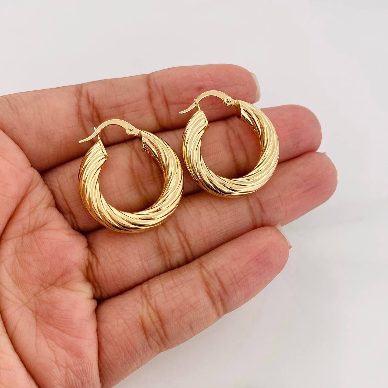 Candongas Mati 4.25g / 2.6cm Oro Amarillo 18K