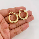 Candongas Mati 4.25g / 2.6cm Oro Amarillo 18K