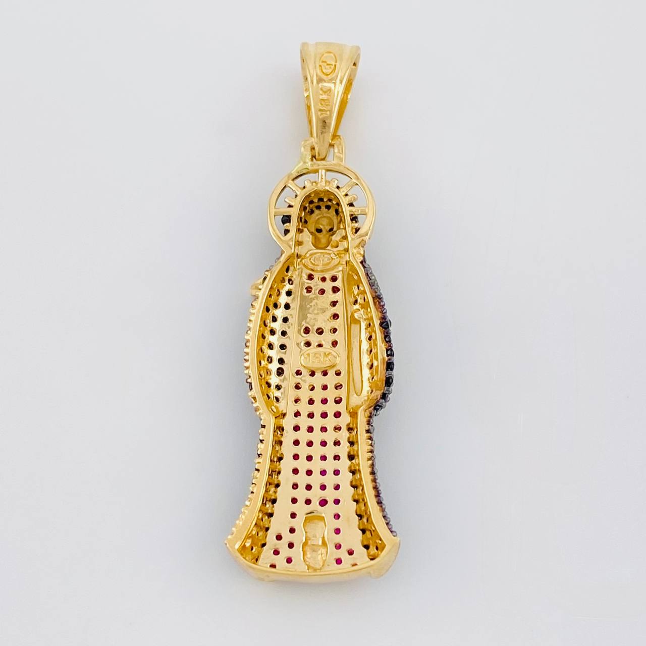 Dije Santa Muerte 7.25g / 4.7cm Dos Oros Negro Amarillo 18K
