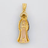 Dije Santa Muerte 7.25g / 4.7cm Dos Oros Negro Amarillo 18K