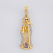 Dije Santa Muerte 7.6g / 4.6cm Dos Oros Amarillo Blanco 18K