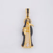 Dije Santa Muerte 7.45g / 4.6cm Dos Oros Negro Amarillo 18K