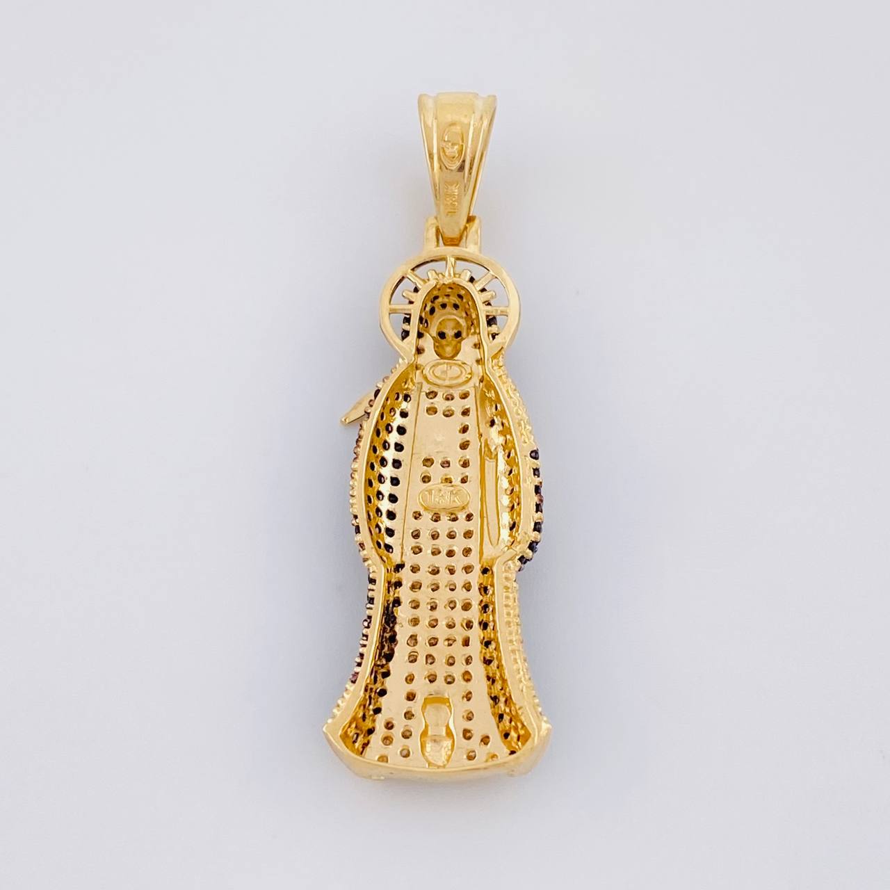 Dije Santa Muerte 7.45g / 4.6cm Dos Oros Negro Amarillo 18K