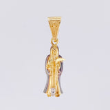 Dije Santa Muerte 2.45g / 3.1cm Dos Oros Negro Amarillo 18K