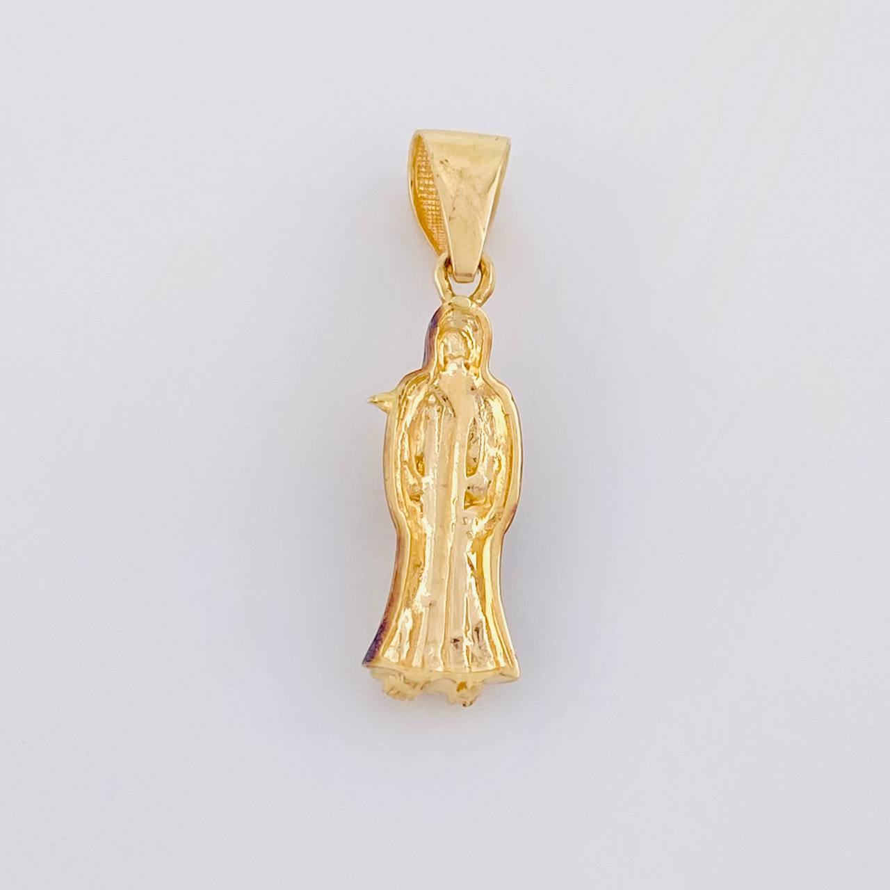 Dije Santa Muerte 2.75g / 3cm Dos Oros Negro Amarillo 18K