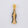Dije Santa Muerte 2.65g / 3cm Dos Oros Negro Amarillo 18K