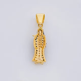 Dije Santa Muerte 2.65g / 3cm Dos Oros Negro Amarillo 18K