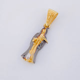 Dije Santa Muerte 2.55g / 3cm Dos Oros Negro Amarillo 18K