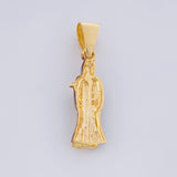 Dije Santa Muerte 2.55g / 3cm Dos Oros Negro Amarillo 18K