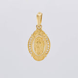 Dije Virgen de Guadalupe Ovalada 1.9g / 2.4cm Oro Amarillo 18K