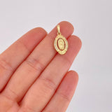 Dije Virgen de Guadalupe Ovalada 1.9g / 2.4cm Oro Amarillo 18K