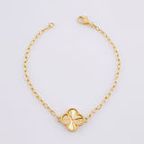 Pulso Aro Seguido Trébol 4.65g / 18.6cm / 2.5mm Oro Amarillo 18K