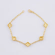 Pulso Aro Seguido Trébol 5.3g / 18.5cm / 2.5mm Oro Amarillo 18K