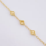 Pulso Aro Seguido Trébol 4.15g / 18.5cm / 2.5mm Oro Amarillo 18K
