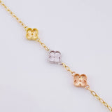 Pulso Aro Seguido Trébol 5.35g / 19.7cm / 2.5mm Tres Oros 18K