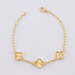 Pulso Aro Seguido Trébol 5.1g / 17.3cm / 2.5mm Oro Amarillo 18K