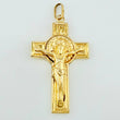 Dije Cruz Cristo San Benito 1.85gr / 3.7cm / Oro Amarillo 18K $