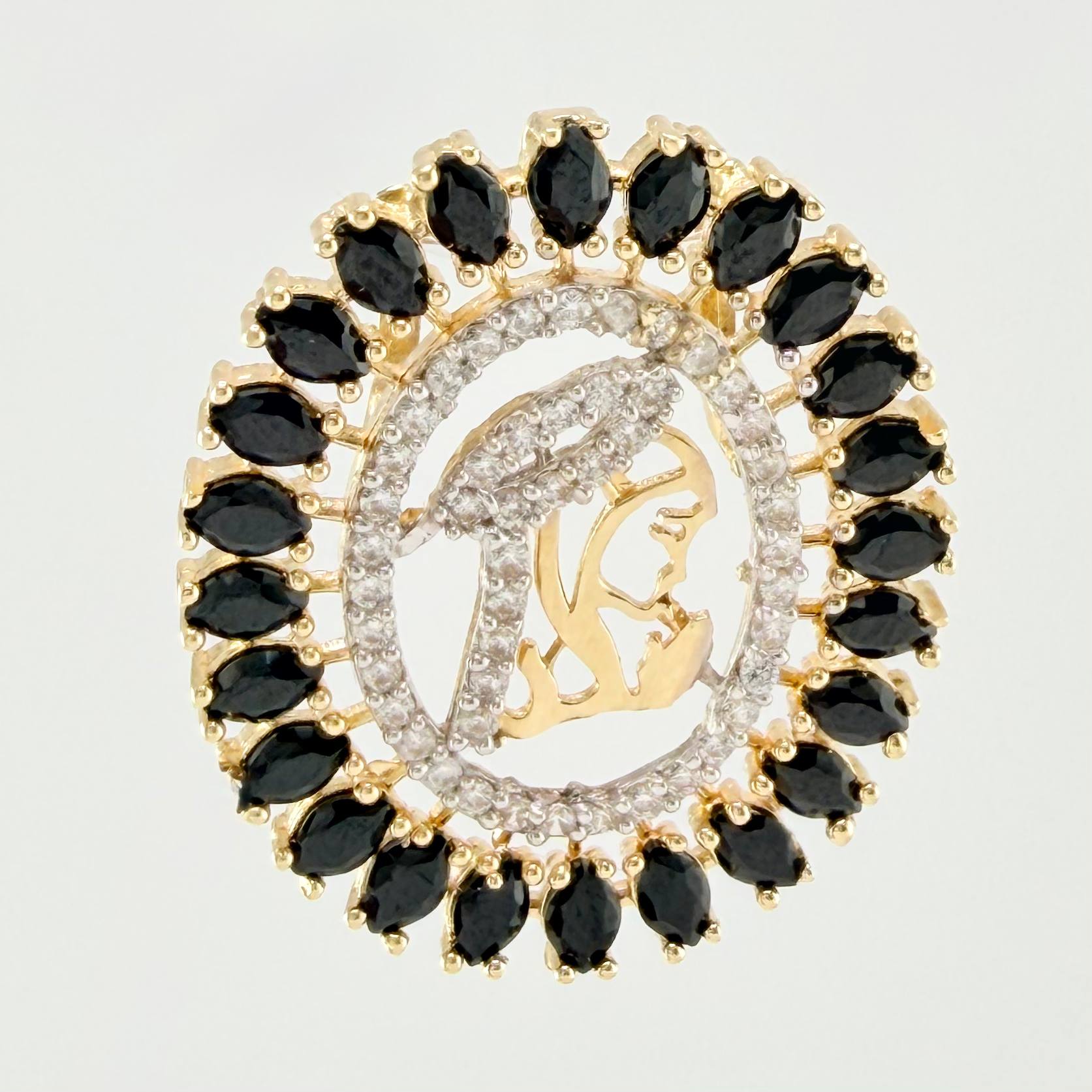 Dije Herraje Silueta Virgen Maria 2.8gr / 2.5cm / Oro Amarillo 18K