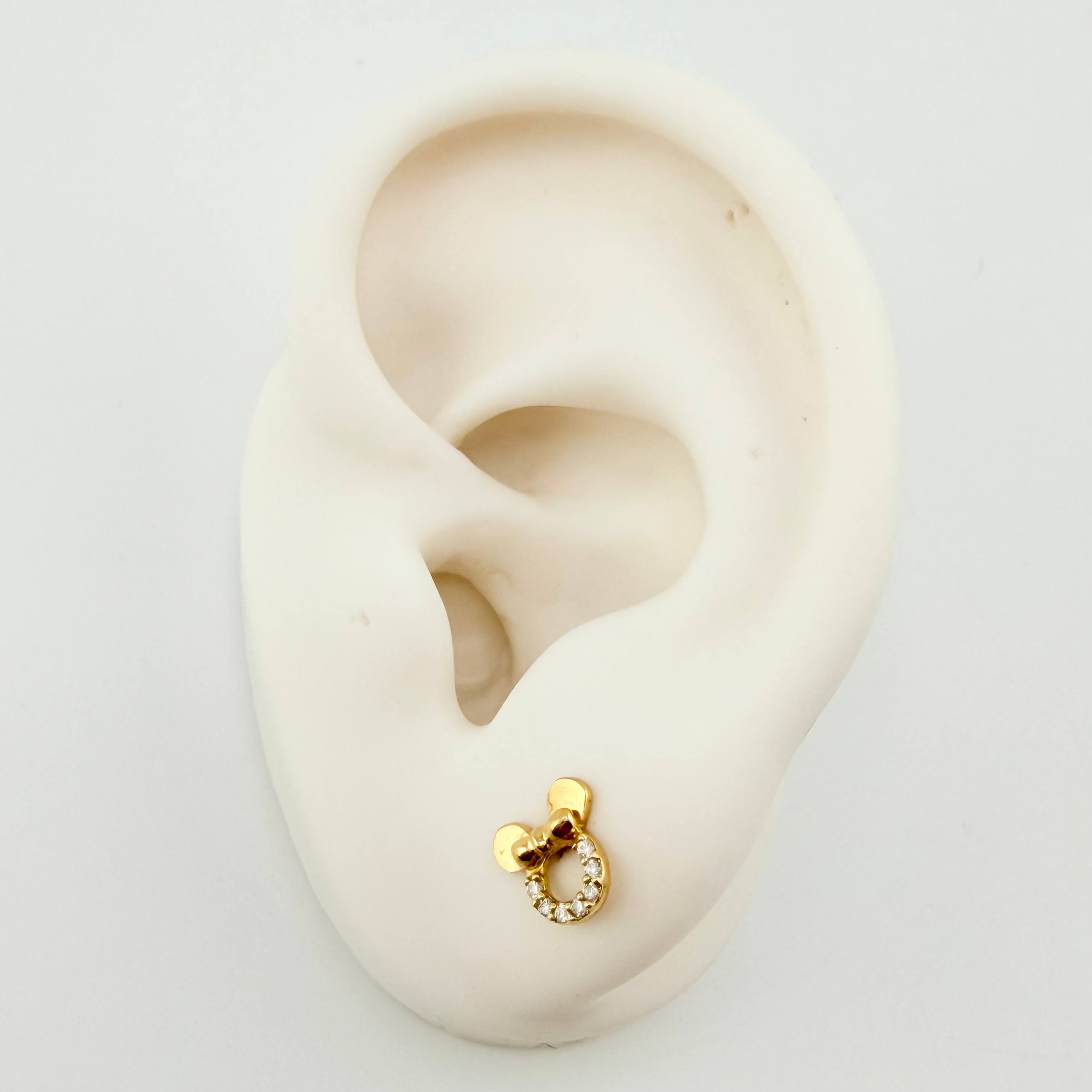 Topos Ratona 1.2gr / 7.6mm Oro Amarillo 18K