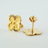 topos Trebol Diamantados 2.1gr / 11.2mm Oro Amarillo 18K