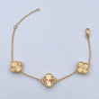 Pulso Espiga Trebol Gradual 5.8gr / 16cm-19.1cm / 1.3mm Diamantado Oro Amarillo Nac.Esp. 18K $