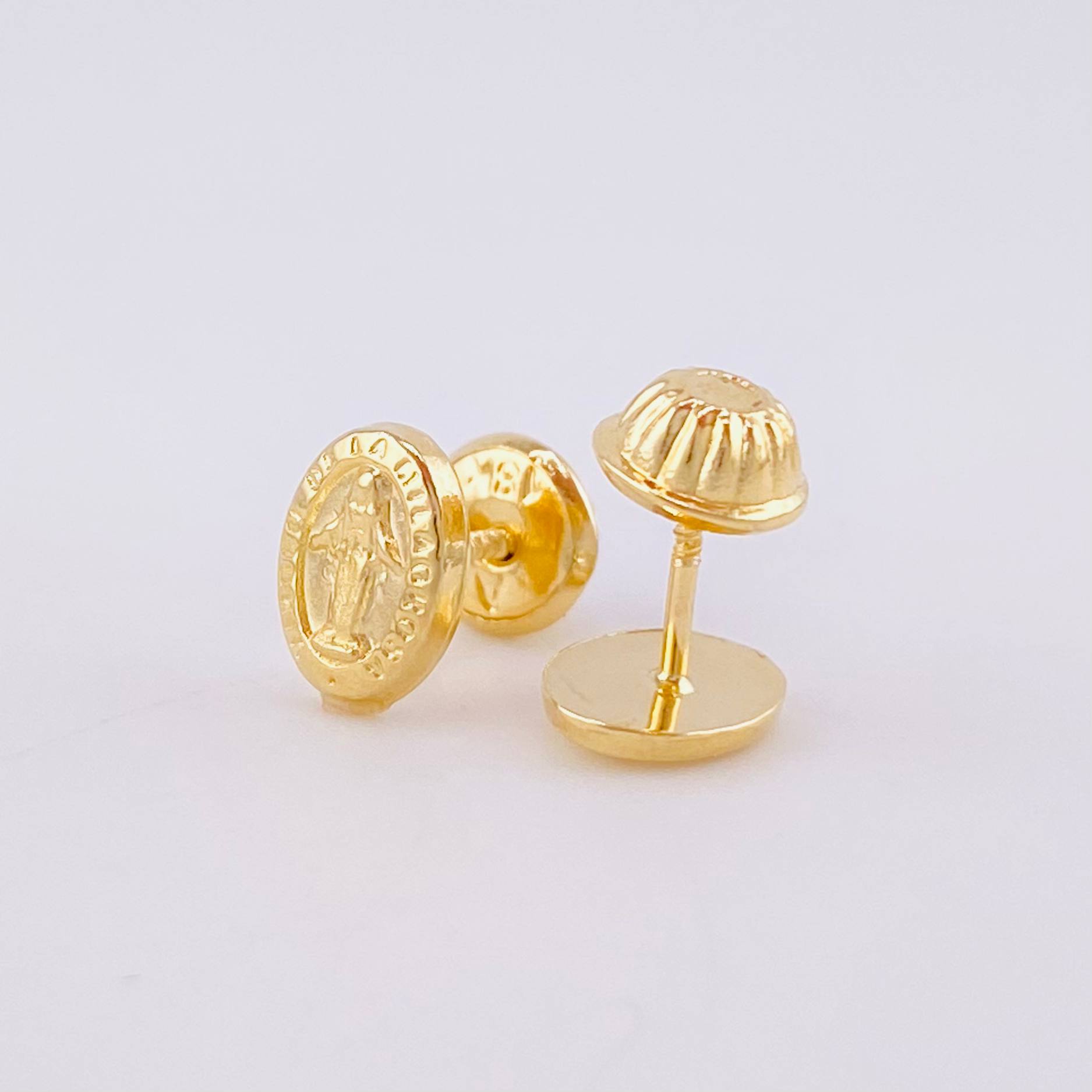 Topos Virgen Milagrosa 0.6 g / 7.3 mm Oro Amarillo 18K