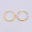 Candongas Aro Rayado 0.75 g / 1.2 cm Oro Amarillo 18K