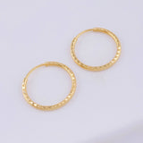 Candongas Aro Rayado 0.75 g / 1.2 cm Oro Amarillo 18K