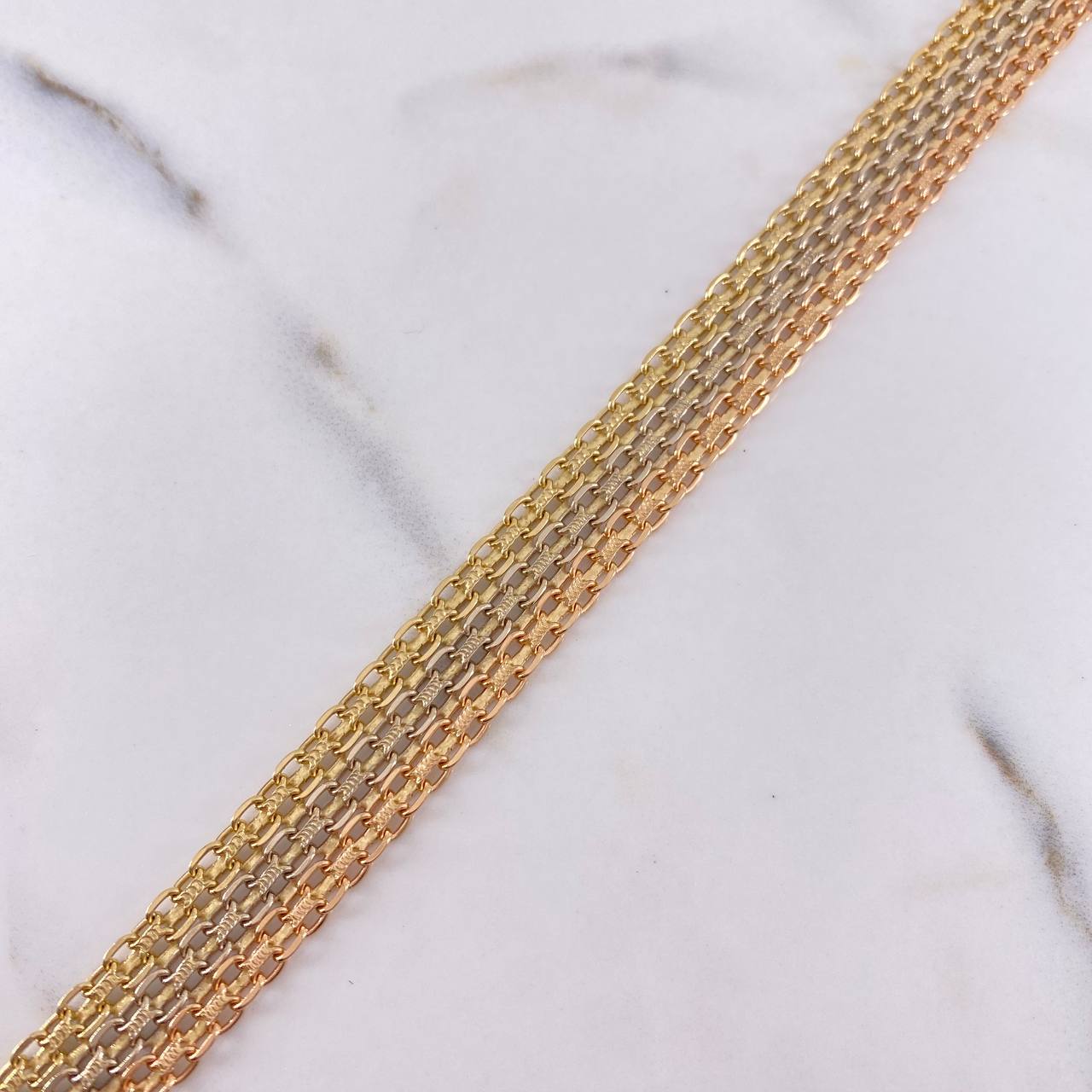 Pulso Chino 20gr / 21cm / 11mm Tres Oros +0 18K #