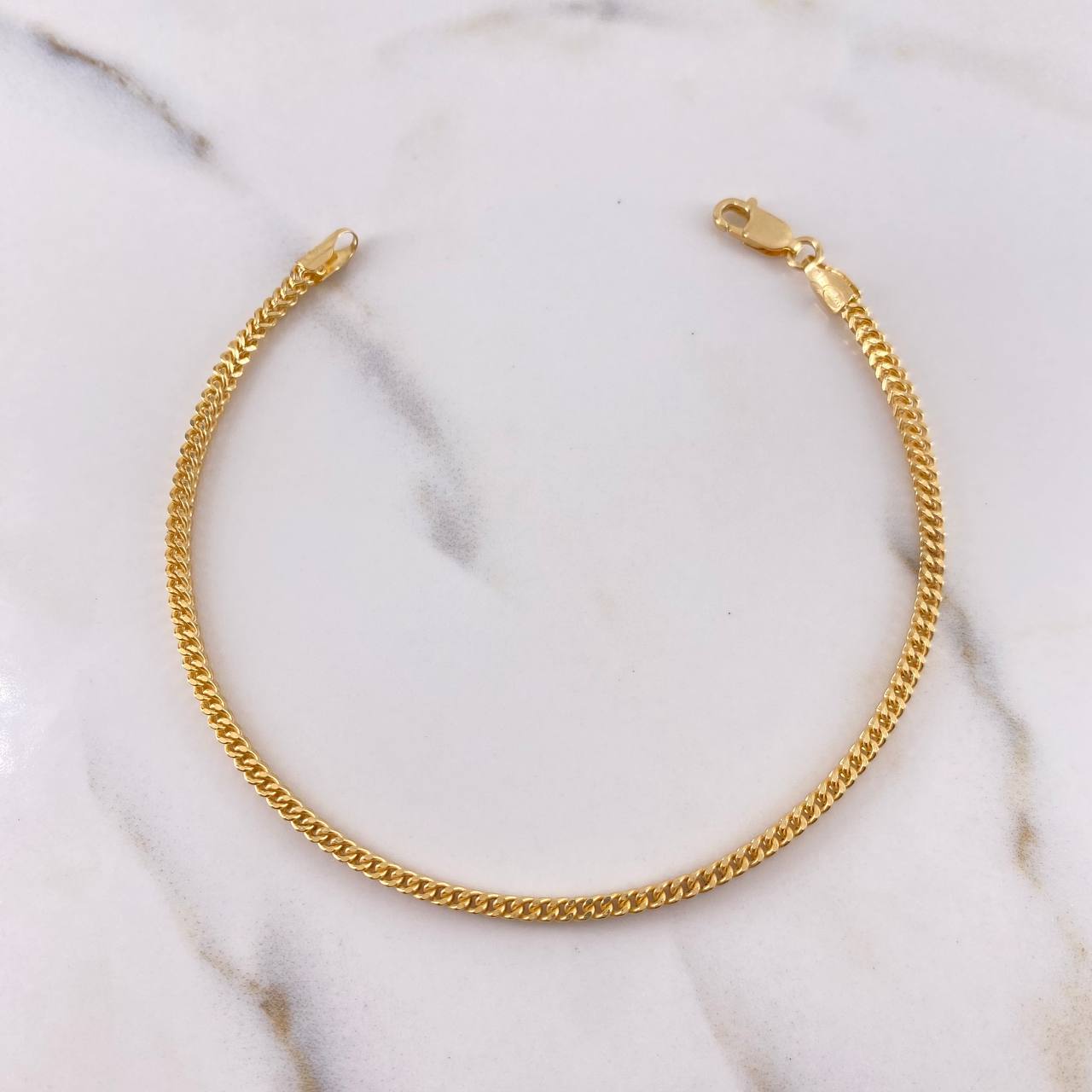 Pulso Franco 3.6gr / 20cm / 2.1mm Oro Amarillo +4 18K $