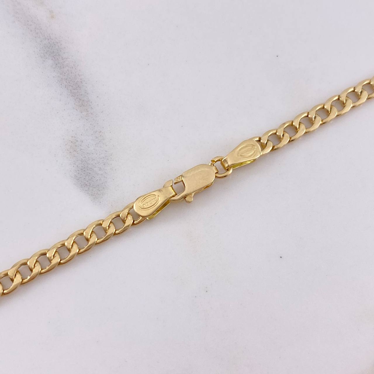 Tobillera Cubana 2.55gr / 24cm / 3mm Oro Amarillo +1 18K $