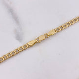 Tobillera Cubana 2.55gr / 24cm / 3mm Oro Amarillo +1 18K $