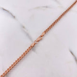 Cadena Franco 12.85gr / 60cm / 2.9mm Oro Rosa +4 18K #