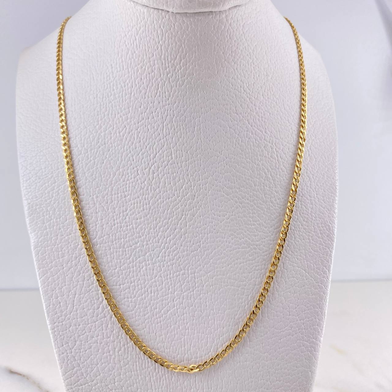 Cadena Cubana 3.45gr / 50cm / 2.1mm Oro Amarillo +0 18K $