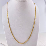 Cadena Cubana 3.45gr / 50cm / 2.1mm Oro Amarillo +0 18K $