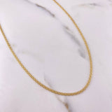 Cadena China 3.2gr / 60cm / 1.3mm Oro Amarillo +1 18K $
