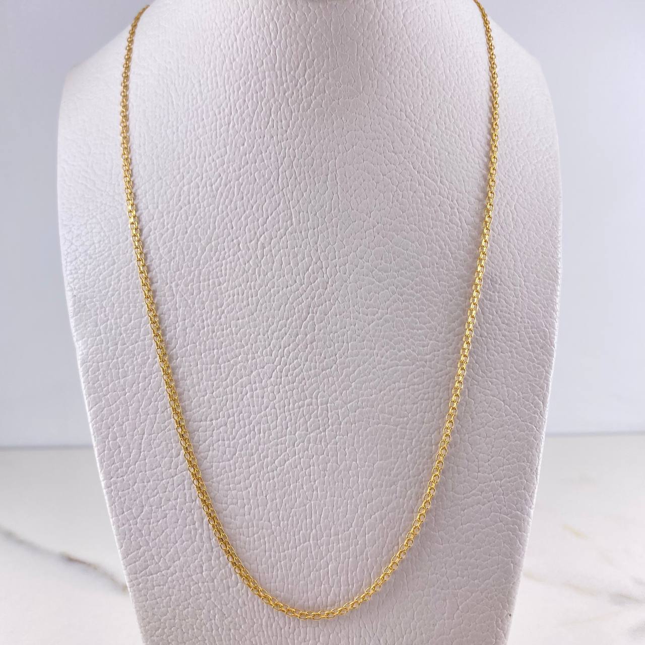 Cadena China 3.2gr / 60cm / 1.3mm Oro Amarillo +1 18K $