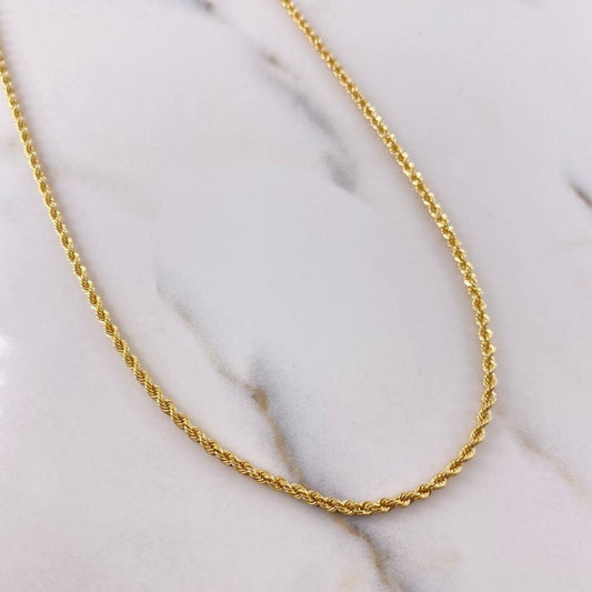 Cadena Lazo 3.75gr / 60cm / 1.9mm Oro Amarillo +3 18K $
