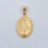 Dije Virgen Milagrosa 3.05gr / 4.1cm / Troquelado Oro Amarillo 18K &
