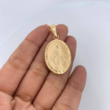 Dije Virgen Milagrosa 3.05gr / 4.1cm / Troquelado Oro Amarillo 18K &