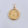 Dije Sagrado Corazon De Jesus 3.55gr / 3.8cm / Virgen Del Carmen Troquelado Oro Amarillo 18K &