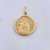 Dije Sagrado Corazon De Jesus 3.55gr / 3.8cm / Virgen Del Carmen Troquelado Oro Amarillo 18K &