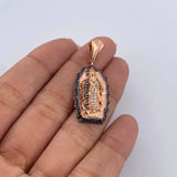 Dije Virgen Guadalupe 5.7gr / 3.5cm / Circones Blancos Negros Dos Oros Negro Rosa 18K &